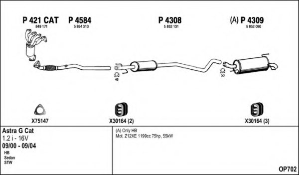 FENNO OP702 Exhaust System